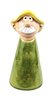 Produktbild von Gartenstecker Zaunhocker Mann Opa Keramik Garten Deko Skulptur Figur Objekt