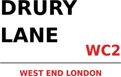 Produktbild von vianmo Holzschild 30x40 cm London west end Drury Lane WC2