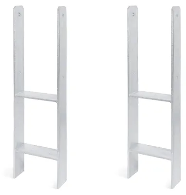 Produktbild von Alberts 2 x H-Pfostenträger, 141x600 mm, Materialstärke 6 mm, Tiefe 60 mm, feuerverzinkt