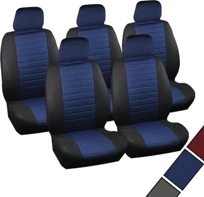 Produktbild von WOLTU Sitzbezüge Auto Einzelsitzbezug universal Größe, 5er Set, schwarz/blau
