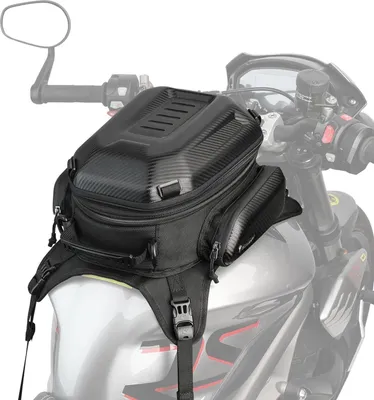 Produktbild von Motorrad Tankrucksack Hartschale Wasserdicht Erweiterbar 15-18L Schwarz