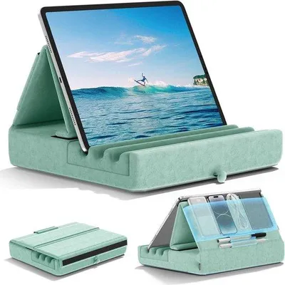 Produktbild von Klappbare Tablet-Halterung mit weichem Pad und Stifthalterung