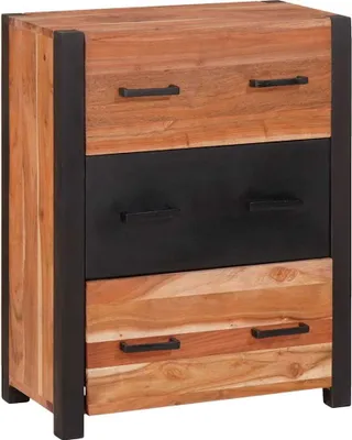 Produktbild von vidaXL Sideboard 3 pcs Braun 165 x 30 x 75 cm Massivholz Akazie