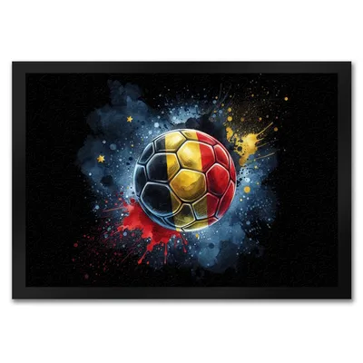Produktbild von Fußball Belgien Flagge Fußmatte in 35x50 cm