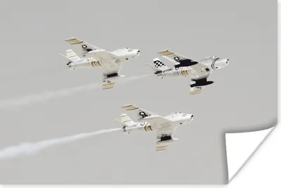 Produktbild von MuchoWow® Poster Flugzeuge - Luft - Rauch 120x80 cm - Bilder