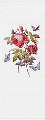 Produktbild von Tadessi Fototapete | Blumen | 1.00 m x 2.70 m | Rot | Weiß | Wandbild | Digitaldruck