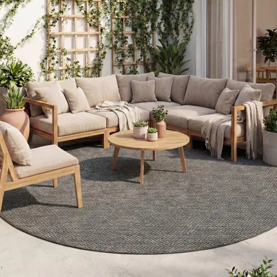 Zdjęcie produktu dla Volero - Dywan okrągły - Malta Arrow Czarny - Ø 200 cm