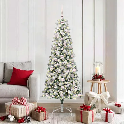 Immagine prodotto di Maison Exclusive - Albero di Natale artificiale pieghevole verde e bianco 180 cm