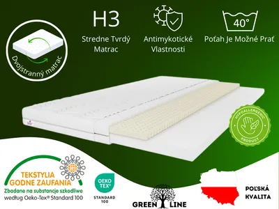Obrázok produktu pre Matrac TOP5, latexový topper, rozmery: 90x200x5, vrátane poťahu. Poťah, farba matraca: biela, stredne tvrdý: H3
