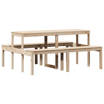 Image de Table de pique-nique 160x134x75 cm bois massif de pin