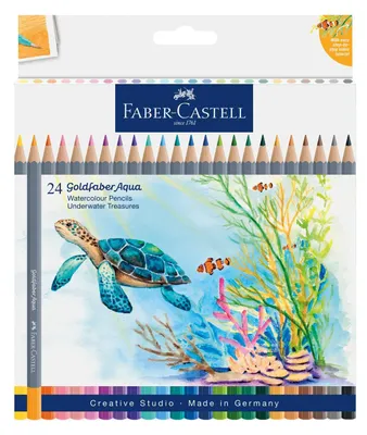 Immagine prodotto di Faber-Castell Aquastift Gofa, confezione da 24 pezzi in cartoncino