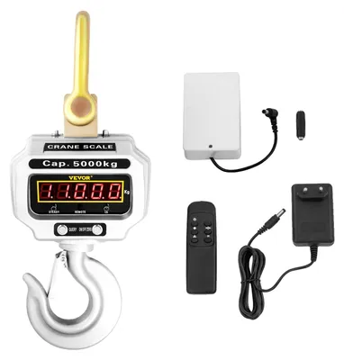 Produktbild von VEVOR 5000kg 11000lbs Digitale Kranwaage Robuste Kranwaage Industrielle Digitale Hängewaage Gewicht LED, 100 g, 5000000 g