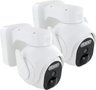 Immagine prodotto di Telecamere per esterni - DIO CONNECTED HOME - Set di 2 - Ruotabile - Batteria ricaricabile - 3MP