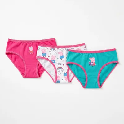 Produktbild von Peppa Wutz 3er Pack Slips Kinder Mädchen Unterwäsche Gr. 92 - 110 - Bunt, 104/110