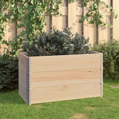 Zdjęcie produktu dla Maison Exclusive – podwyższone grządki, 3 szt., 50 x 100 cm, lite drewno sosnowe