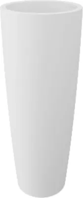 Produktbild von wonido Pflanztopf, Polypropylen, weiß, matt, H 85 cm, Ø 38 cm, 18 l, herausnehmbarer Pflanz-Einsatz, bündiger Rand, schlagfest, für innen & außen