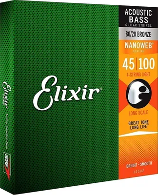 Obrázok produktu pre Elixir 14502 Anti-Rust Nanoweb Struny pre akustickú basgitaru
