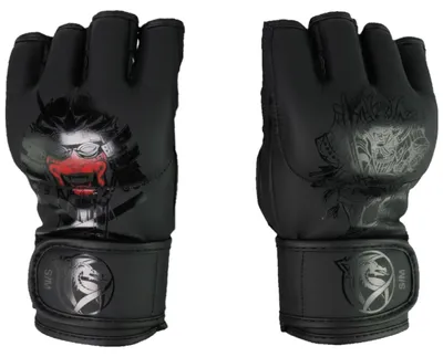 Productafbeelding van Dragon 30250-P Yakuza MMA-handschoenen. Professionele grappling-handschoenen voor vechtsport, Muay Thai, kickboksen, UFC, bokstraining en handschoenen met polssteun (maat S-M)