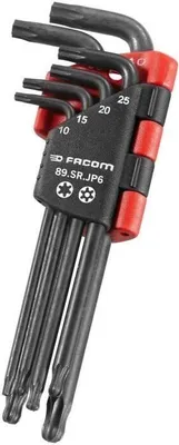 Produktbild von Innensechskantschlüssel Set, FACOM 89SR.JP6PB, 6-teilig, Lange Ausführung, Kugelkopf, Resistorx