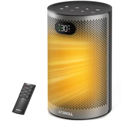 Produktbild von ATEROLL Keramikheizlüfter energiesparendes Heizgerät, leise , 4 Modi , Fernbedienung & Timer, 1500W PTC heizlüfter für Schlafzimmer,