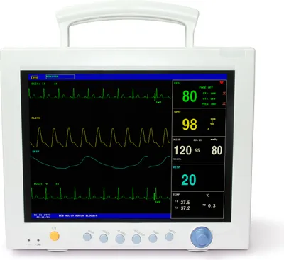 Produktbild von CMS7000 Tragbarer Patientenmonitor 12,1-Zoll-Multiparameter-Herzgerät für VitalfunktionenEKG NIBP SPO2 PR RESP TEMP