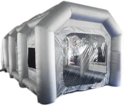 Zdjęcie produktu dla Nadmuchiwany namiot do malowania natryskowego 4x2.5x2.2m Namiot roboczy Oxford PVC Namiot kempingowy Kabina lakiernicza Namiot do malowania samochodów