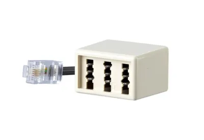 Produktbild von METZ CONNECT 130450440101-E, RJ45 IEC standard EabW, TAE socket NFN, Male connector/Female connector, Weiß, Kupfer, 0,1 m