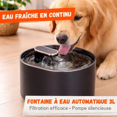 Image de Fontaine à Eau Automatique 3L pour Chat et Chien – Silencieuse avec Filtre