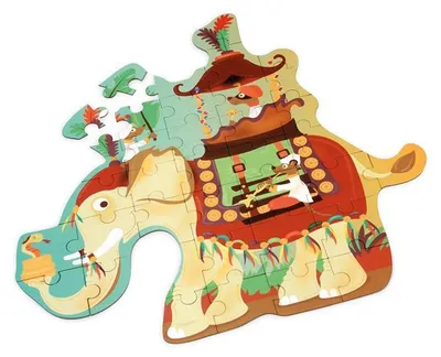 Immagine prodotto di Puzzle di contorno SCRATCH - elefante