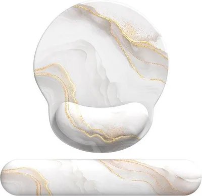 Produktbild von Ergonomische Mausmatte mit Gelkissen weiß