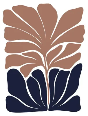 Image de Tableau sur toile dualité florale abstraite 65x97 cm, Tableau mural moderne pour décoration intérieure