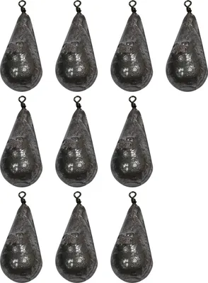 Produktbild von 10 Stück "FILSTAR PRO" 60g Tropfenblei Birnenblei Grundblei mit Wirbel