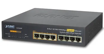 Immagine prodotto di PLANET GSD-804P Switch PLANET 10/100/1000 Gigabit Ethernet con iniettore PoE 802.3af a 4 porte