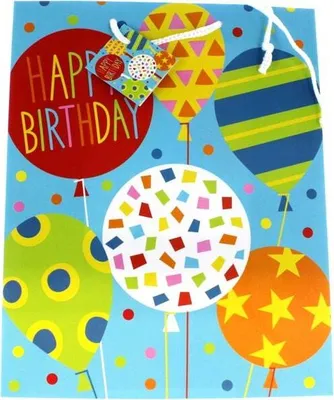 Produktbild von Geschenktasche - Happy Birthday - ca. 26 x 12,5 x 32 cm