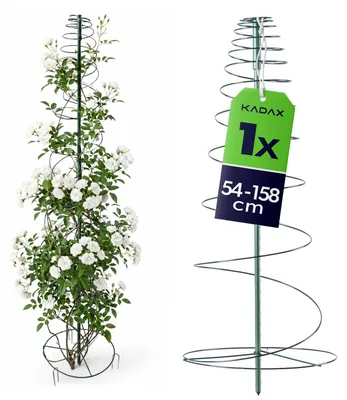 Obrázek produktu pro Pěstitelská spirála – opora pro rajčata – výškově nastavitelná 54–158 cm – Ø 30 cm – 1 ks – světle zelená