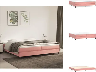 Produktbild von vidaXL Boxspringbett Rosa 200x200 cm Samt - Betten & Bettgestelle