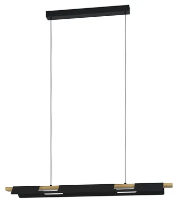 Immagine prodotto di Lampada a sospensione Eglo Ermua LED nero/legno 31 watt dimmerabile