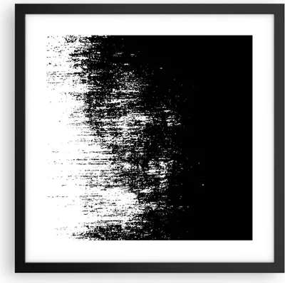 Produktbild von Gerahmtes Poster - Schwarzer Rahmen - Abstraktion dunkel schwarz und weiß - 40x40 cm - Wand Bild - Wanddeko - Wandbilder - Kunstposter - Wandposter - Bilderrahmen - Bilder - P2BAC40x40-4601