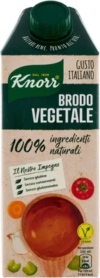 Produktbild von Knorr Brodo Vegetale Brühe mit Gemüse 100% natürliche Zutaten Gluten-frei 750ml