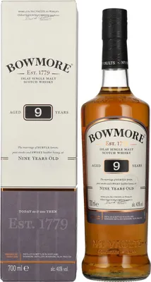 Produktbild von Bowmore 9 Years + Box 700ml 40% Vol.
