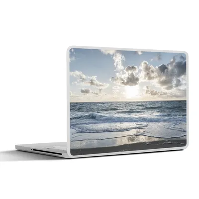 Produktbild von MuchoWow® Laptop Aufkleber Sticker Cover Meer - Wolken - Deutschland 36.5x27.5 cm - Laptop-Sticker