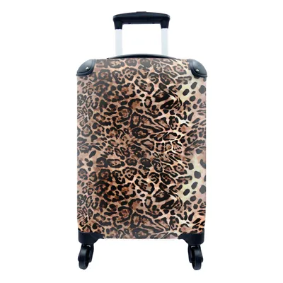 Obrázek produktu pro Kufr Příruční zavazadlo na kolečkách Malý cestovní kufr na 4 kolečkách Zvířecí potisk - Leopardí - Design - - Velikost kabiny < 55x40x23 cm a
