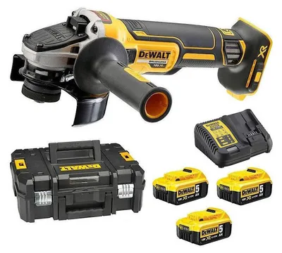 Image de Meuleuse Ø125mm 18V DEWALT DCG405P3-QW avec un coffret et 3 batteries 5,0 Ah
