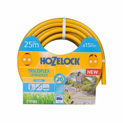 Obrázek produktu pro Hozelock 117023, 25 m, Šedá, Žlutá, Pouze hadice, PVC, 1,5 cm, Francie