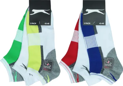 Produktbild von Slazenger 6 Paar Socken Herren Verstärkt Fersenzehen Baumwolle Weiß39-42
