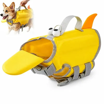 Produktbild von Hundeschwimmweste, Schwimmweste mit hohem Auftrieb, Wassersicherheitsweste für kleine und mittelgroße Hunde, Pudel, wasserdichte Schwimmausrüstung,M