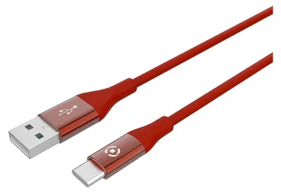 Produktbild von Celly USBTYPECCOLORRD, 1 m, USB A, USB C, USB 2.0, Rot