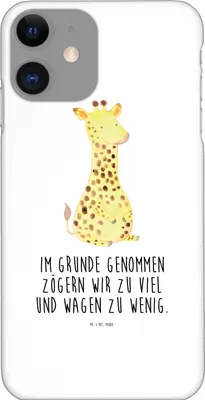 Produktbild von Mr. & Mrs. Panda Iphone 11 Handyhülle Giraffe Zufrieden - Weiß - Geschenk, Pro, Afrika, Abenteuer, Cover, Hülle, Glück, Handy Schutzhülle, Wildtiere