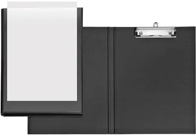 Produktbild von Klemmbrettmappe A4 PP Velodur A4 PP schwarz/schwarz Packung mit 10 Stück