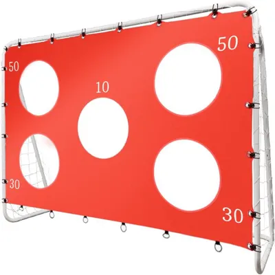 Image de But d'entraînement de football pour enfants 2en1 + tapis de précision 215 x 153 x 76 cm